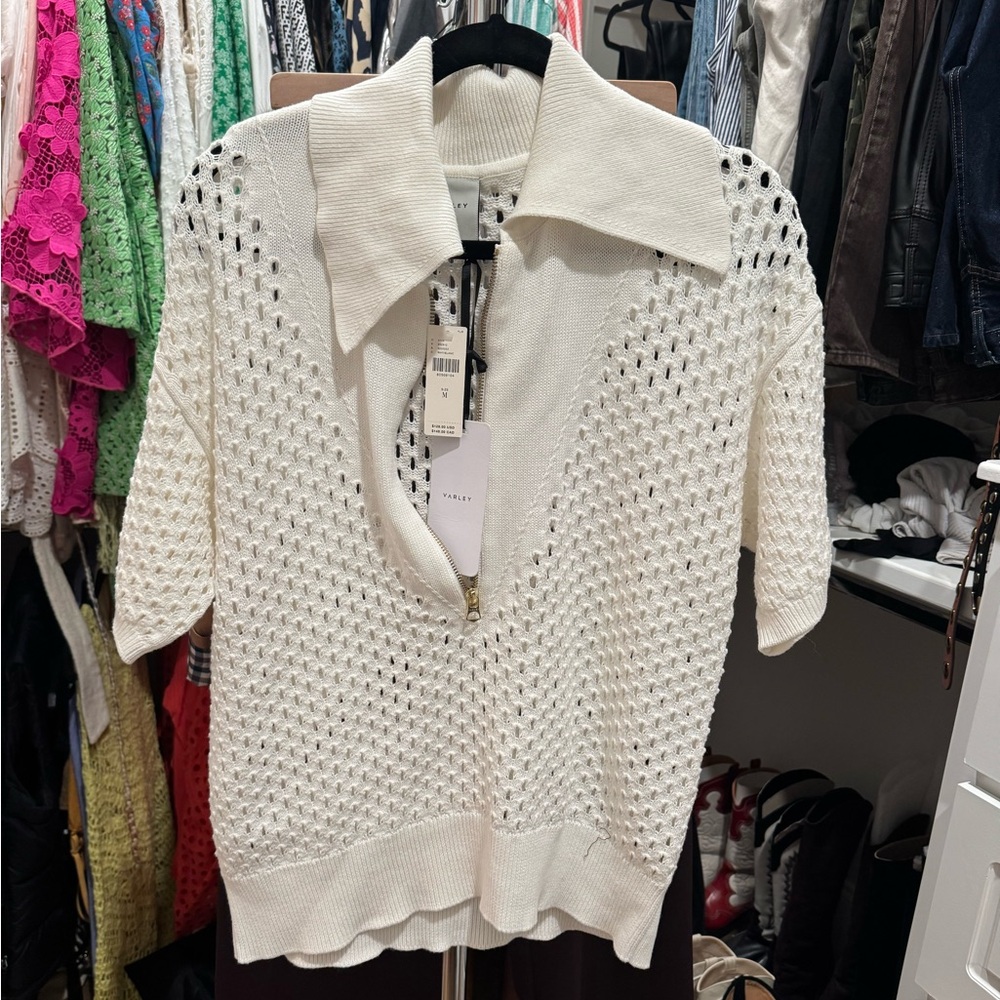 Varley Ivory Knit Sweater